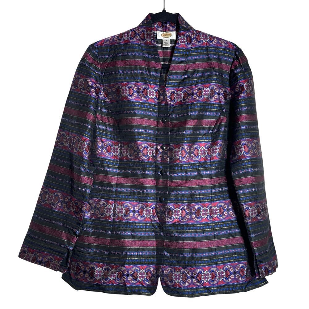 Vintage Talbots Silk Blend Paisley Button Down Blazer Women’s Sz 8